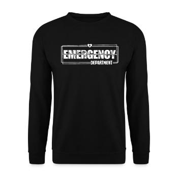 Krankenschwestern in der Notaufnahme Notaufnahme Krankenschwester Praktiker - Unisex Pullover - Schwarz - Vorne - Alina (178cm) & Michal (187cm)