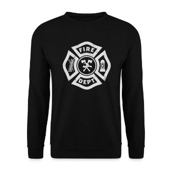 Service d’incendie Intervenant d’urgence Pompier - Sweat-shirt Unisexe - noir - Devant - Alina (178cm) & Michal (187cm)