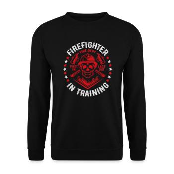 Service d’incendie Pompier Pompier Lutte contre les incendies - Sweat-shirt Unisexe - noir - Devant - Alina (178cm) & Michal (187cm)