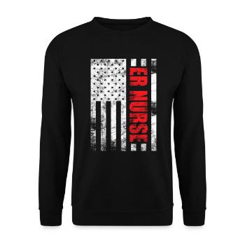 Krankenschwestern in der Notaufnahme Notaufnahme Krankenschwester Praktiker - Unisex Pullover - Schwarz - Vorne - Alina (178cm) & Michal (187cm)
