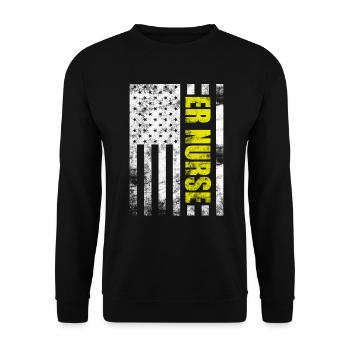 Krankenschwestern in der Notaufnahme Notaufnahme Krankenschwester Praktiker - Unisex Pullover - Schwarz - Vorne - Alina (178cm) & Michal (187cm)