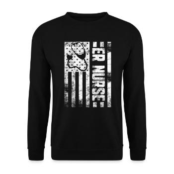 Krankenschwestern in der Notaufnahme Notaufnahme Krankenschwester Praktiker - Unisex Pullover - Schwarz - Vorne - Alina (178cm) & Michal (187cm)