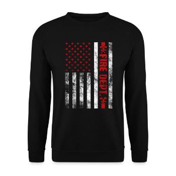 Service d’incendie Pompier Pompier Lutte contre les incendies - Sweat-shirt Unisexe - noir - Devant - Alina (178cm) & Michal (187cm)