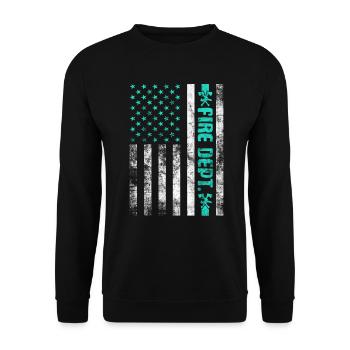 Service d’incendie Pompier Pompier Lutte contre les incendies - Sweat-shirt Unisexe - noir - Devant - Alina (178cm) & Michal (187cm)