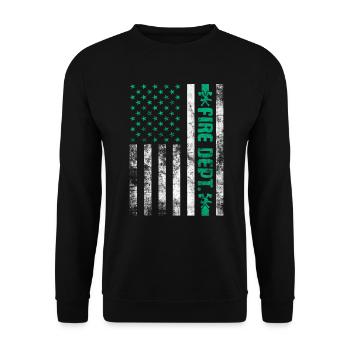 Service d’incendie Pompier Pompier Lutte contre les incendies - Sweat-shirt Unisexe - noir - Devant - Alina (178cm) & Michal (187cm)