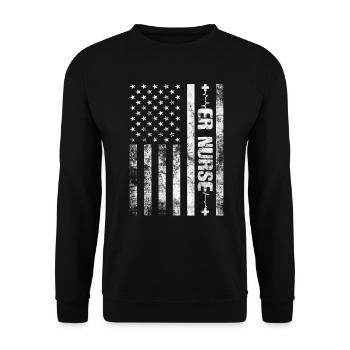 Krankenschwestern in der Notaufnahme Notaufnahme Krankenschwester Praktiker - Unisex Pullover - Schwarz - Vorne - Alina (178cm) & Michal (187cm)