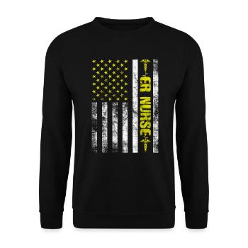 Krankenschwestern in der Notaufnahme Notaufnahme Krankenschwester Praktiker - Unisex Pullover - Schwarz - Vorne - Alina (178cm) & Michal (187cm)