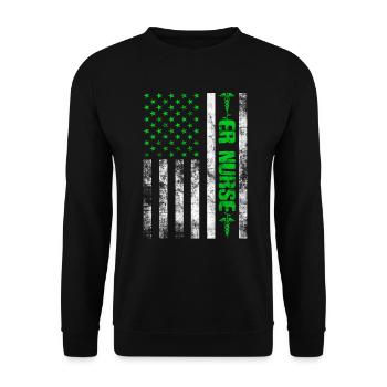Krankenschwestern in der Notaufnahme Notaufnahme Krankenschwester Praktiker - Unisex Pullover - Schwarz - Vorne - Alina (178cm) & Michal (187cm)