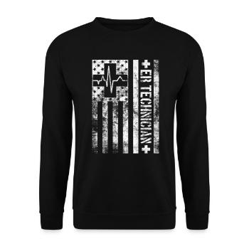 Techniker in der Notaufnahme Krankenschwester in der Notaufnahme - Unisex Pullover - Schwarz - Vorne - Alina (178cm) & Michal (187cm)