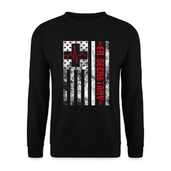 Notaufnahme Registrar Registrierung Notaufnahme Sekretärin - Unisex Pullover - Schwarz - Vorne - Alina (178cm) & Michal (187cm)