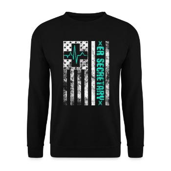 Notaufnahme Registrar Registrierung Notaufnahme Sekretärin - Unisex Pullover - Schwarz - Vorne - Alina (178cm) & Michal (187cm)