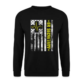 Notaufnahme Registrar Registrierung Notaufnahme Sekretärin - Unisex Pullover - Schwarz - Vorne - Alina (178cm) & Michal (187cm)