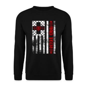 Radiology Department Medical Imaging Joke Rad Tech - Unisex Sweatshirt - black - Front - Alina (178cm) & Michal (187cm)