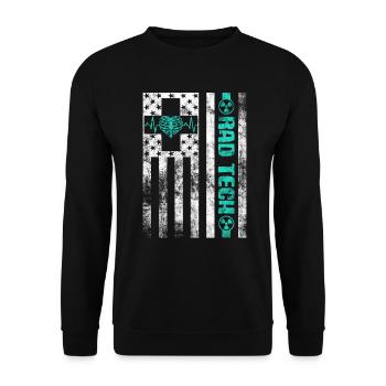 Abteilung für Radiologie Medizinische Bildgebung Witz Rad Tech - Unisex Pullover - Schwarz - Vorne - Alina (178cm) & Michal (187cm)