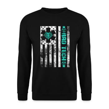 Abteilung für Radiologie Medizinische Bildgebung Witz Rad Tech - Unisex Pullover - Schwarz - Vorne - Alina (178cm) & Michal (187cm)