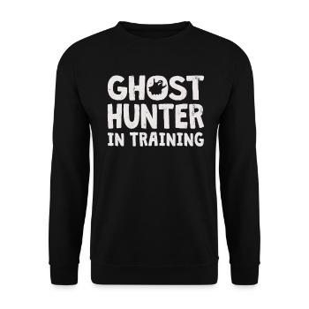 Ghost Hunter Paranormal Investigator Geisterjagd - Unisex Pullover - Schwarz - Vorne - Alina (178cm) & Michal (187cm)
