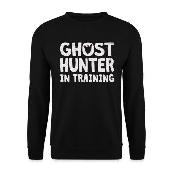 Ghost Hunter Paranormal Investigator Geisterjagd - Unisex Pullover - Schwarz - Vorne - Alina (178cm) & Michal (187cm)