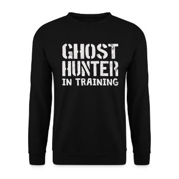 Ghost Hunter Paranormal Investigator Geisterjagd - Unisex Pullover - Schwarz - Vorne - Alina (178cm) & Michal (187cm)