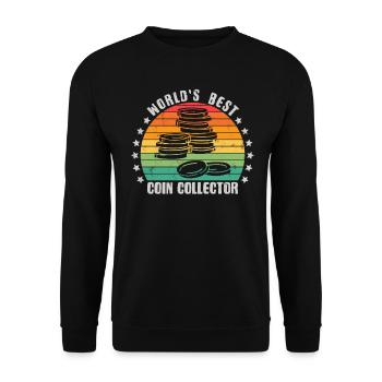 Münzsammler Lustige Münzen sammeln Numismatik - Unisex Pullover - Schwarz - Vorne - Alina (178cm) & Michal (187cm)