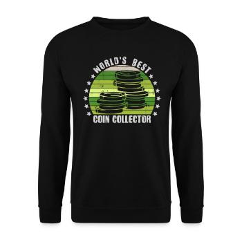 Münzsammler Lustige Münzen sammeln Numismatik - Unisex Pullover - Schwarz - Vorne - Alina (178cm) & Michal (187cm)