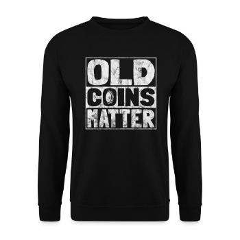 Münzsammler Lustige Münzen sammeln Numismatik - Unisex Pullover - Schwarz - Vorne - Alina (178cm) & Michal (187cm)