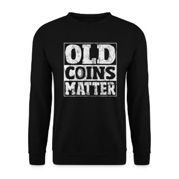 Münzsammler Lustige Münzen sammeln Numismatik - Unisex Pullover - Schwarz - Vorne - Alina (178cm) & Michal (187cm)