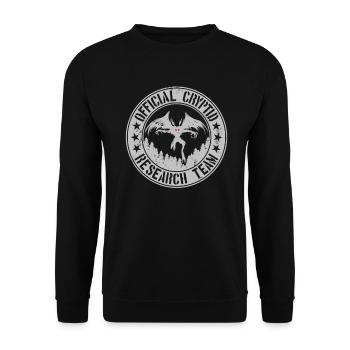 Official Cryptid Research Team | Cryptids Mothman - Unisex Sweatshirt - black - Front - Alina (178cm) & Michal (187cm)