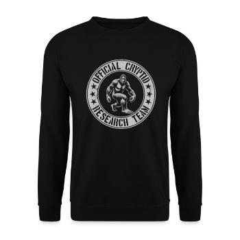 Official Cryptid Research Team Cryptids Sasquatch - Unisex Sweatshirt - black - Front - Alina (178cm) & Michal (187cm)