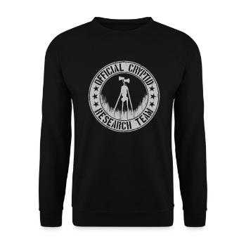 Kryptid Forschungsteam Sirenenkopf Außerirdische Sirenenkopf - Unisex Pullover - Schwarz - Vorne - Alina (178cm) & Michal (187cm)