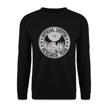 Kryptid Forschungsteam Außerirdische Hopkinsville Goblins - Unisex Pullover - Schwarz - Vorne - Alina (178cm) & Michal (187cm)