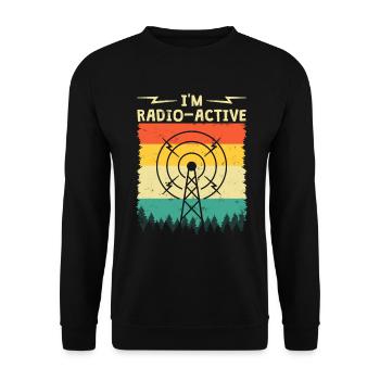 Opérateur radio amateur agréé | Radio amateur drôle - Sweat-shirt Unisexe - noir - Devant - Alina (178cm) & Michal (187cm)
