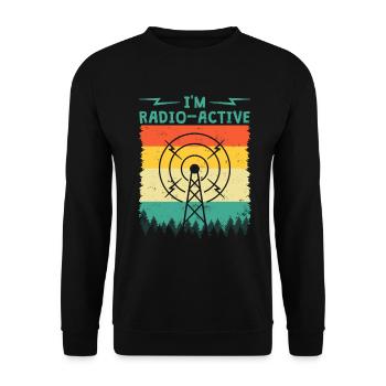 Opérateur radio amateur agréé | Radio amateur drôle - Sweat-shirt Unisexe - noir - Devant - Alina (178cm) & Michal (187cm)