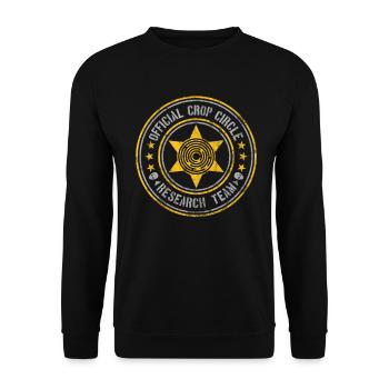 Offizielles Forschungsteam des Kornkreises | Außerirdische Nachricht - Unisex Pullover - Schwarz - Vorne - Alina (178cm) & Michal (187cm)