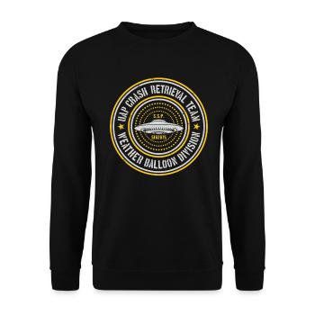UAP Team zur Bergung von Crashs | Kugeln, UFOs, Außerirdische, UAPs - Unisex Pullover - Schwarz - Vorne - Alina (178cm) & Michal (187cm)