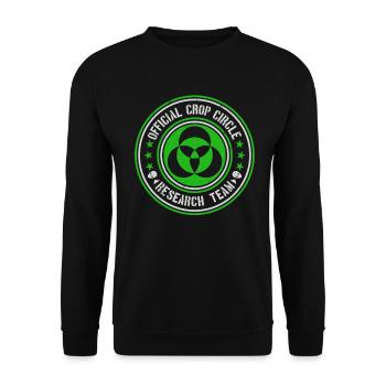 Offizielles Forschungsteam des Kornkreises | Außerirdische Nachricht - Unisex Pullover - Schwarz - Vorne - Alina (178cm) & Michal (187cm)