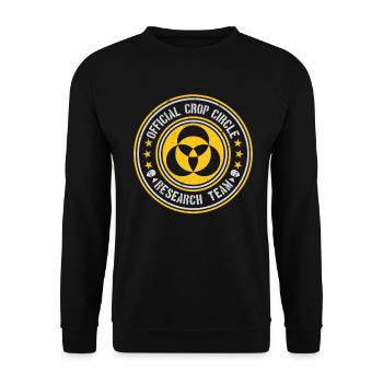 Offizielles Forschungsteam des Kornkreises | Außerirdische Nachricht - Unisex Pullover - Schwarz - Vorne - Alina (178cm) & Michal (187cm)
