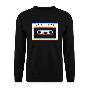 L’art du glitch | Illusion d’optique Vaporwave EDM Rave - Sweat-shirt Unisexe - noir - Devant - Alina (178cm) & Michal (187cm)