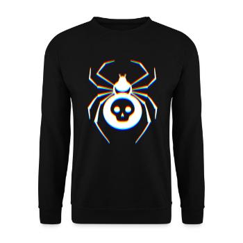 L’art du glitch | Illusion d’optique Vaporwave EDM Rave - Sweat-shirt Unisexe - noir - Devant - Alina (178cm) & Michal (187cm)