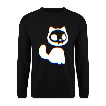 L’art du glitch | Illusion d’optique Vaporwave EDM Rave - Sweat-shirt Unisexe - noir - Devant - Alina (178cm) & Michal (187cm)