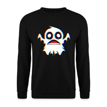 L’art du glitch | Illusion d’optique Vaporwave EDM Rave - Sweat-shirt Unisexe - noir - Devant - Alina (178cm) & Michal (187cm)