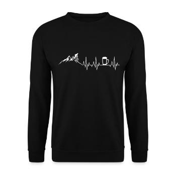 VTT et bière battements de coeur - Sweat-shirt Unisexe - noir - Devant - Alina (178cm) & Michal (187cm)