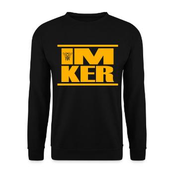 imker honigdealer let it bee - Unisex Pullover - Schwarz - Vorne - Alina (178cm) & Michal (187cm)