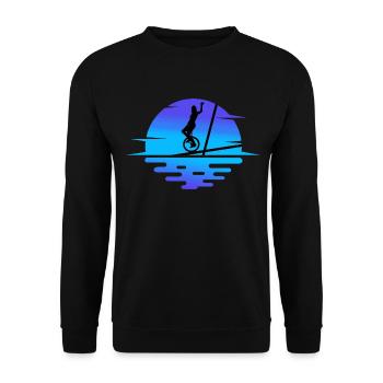 Einrad Einradartist unicycle Einradfahrerin - Unisex Pullover - Schwarz - Vorne - Alina (178cm) & Michal (187cm)