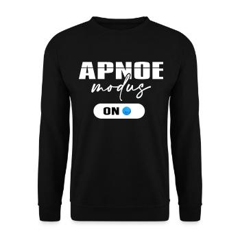 Diver Oxygen Apnea Mode Diving Dive Time - Unisex Sweatshirt - black - Front - Alina (178cm) & Michal (187cm)