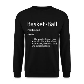 Basketball Definition Shirt School College Player - Unisex Sweatshirt - black - Front - Alina (178cm) & Michal (187cm)