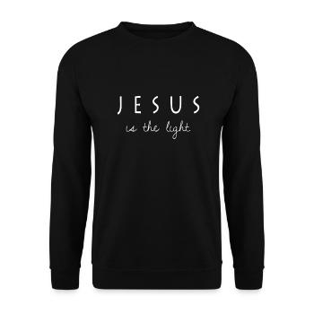 Jésus est Seigneur, Saves, Christ, Bible, Dieu - Sweat-shirt Unisexe - noir - Devant - Alina (178cm) & Michal (187cm)