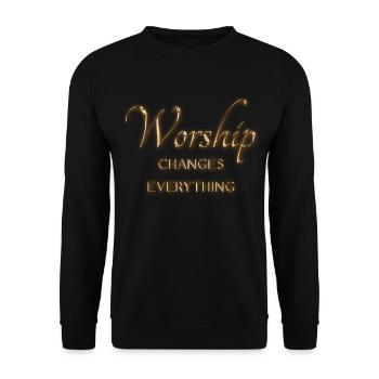 Jésus christ, bible, verset biblique, chrétien, foi - Sweat-shirt Unisexe - noir - Devant - Alina (178cm) & Michal (187cm)