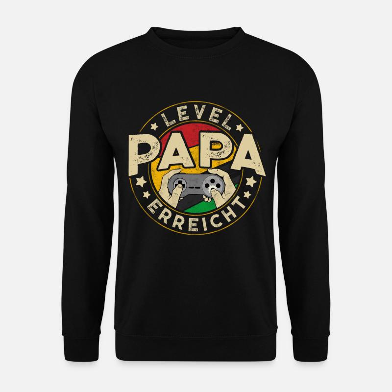 Level PAPA Erreicht - Unisex Pullover - Schwarz