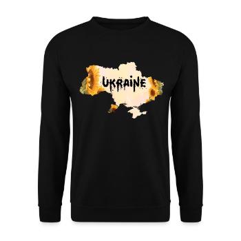 ukraine kiev slava ukraini sunflower zelenskyi - Unisex Sweatshirt - black - Front - Alina (178cm) & Michal (187cm)