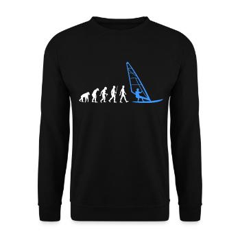 Windsurfen Evolution Windsurfer Windsurfing - Unisex Sweatshirt - black - Front - Alina (178cm) & Michal (187cm)